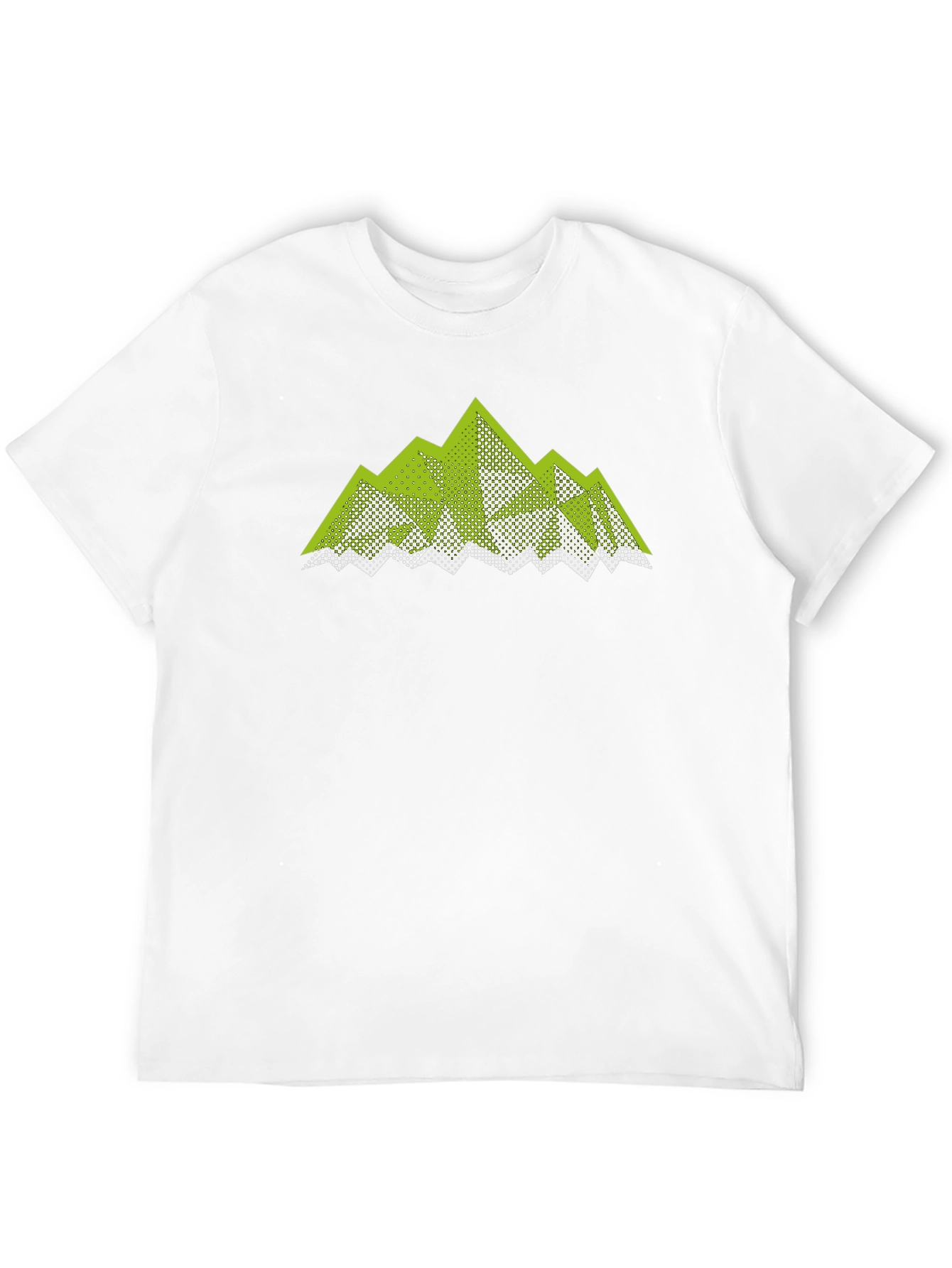 Geometric Mountain Graphic Tee - Black