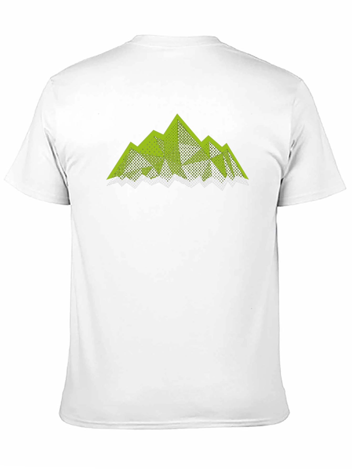 Geometric Mountain Graphic Tee - Black