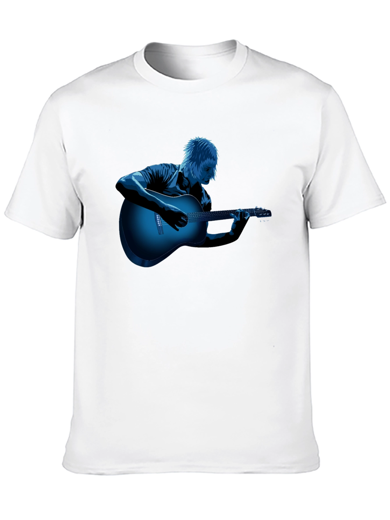 Cool Guitar Player Graphic Tee - Black