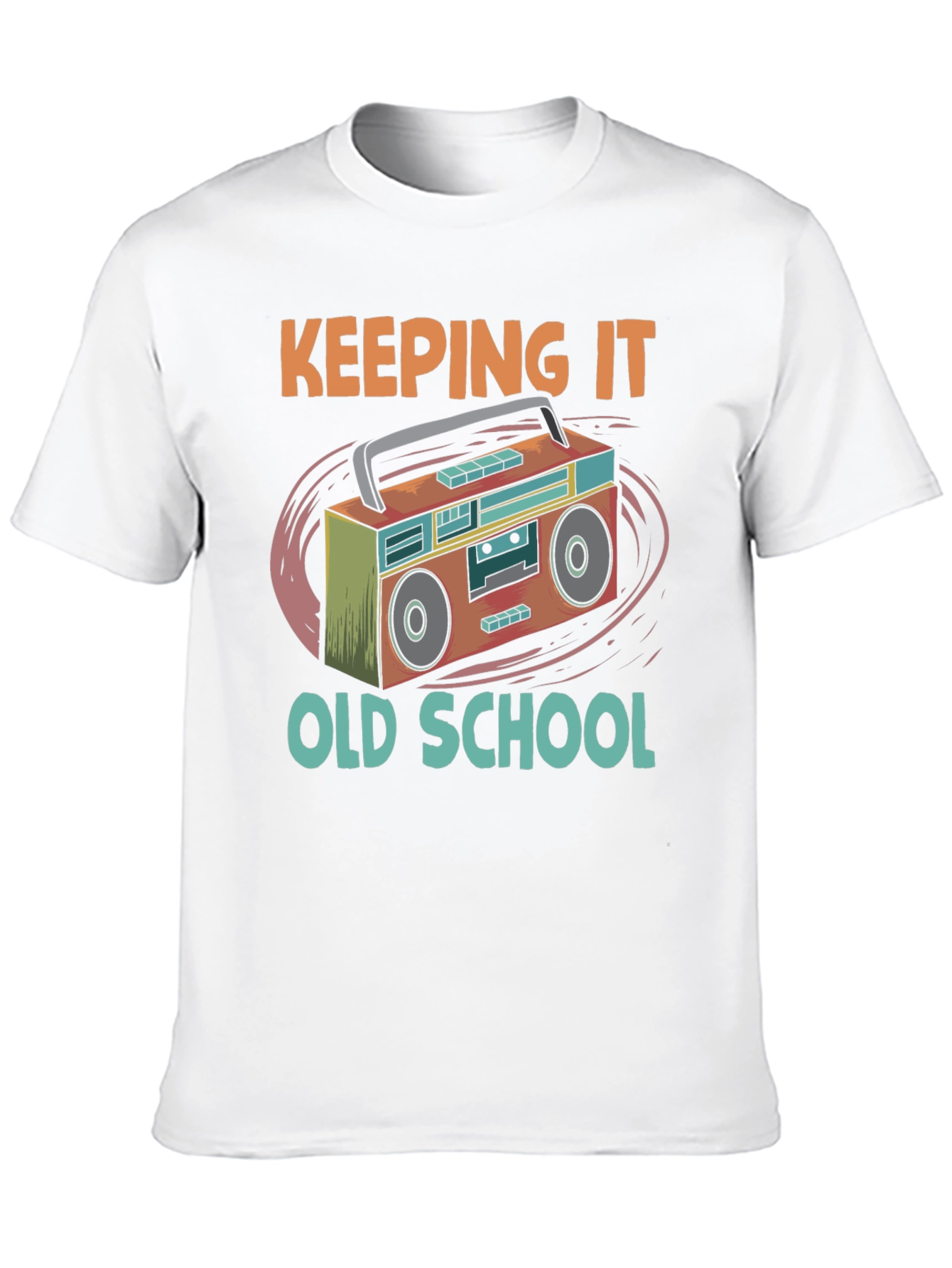 Retro Boombox Graphic T-Shirt: Keeping It Old School Style