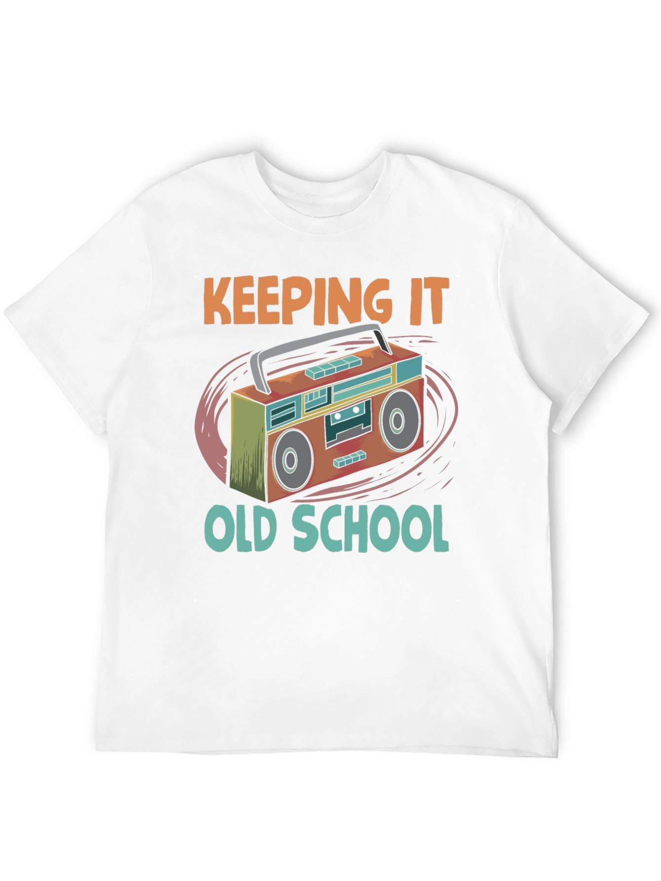 Retro Boombox Graphic T-Shirt: Keeping It Old School Style