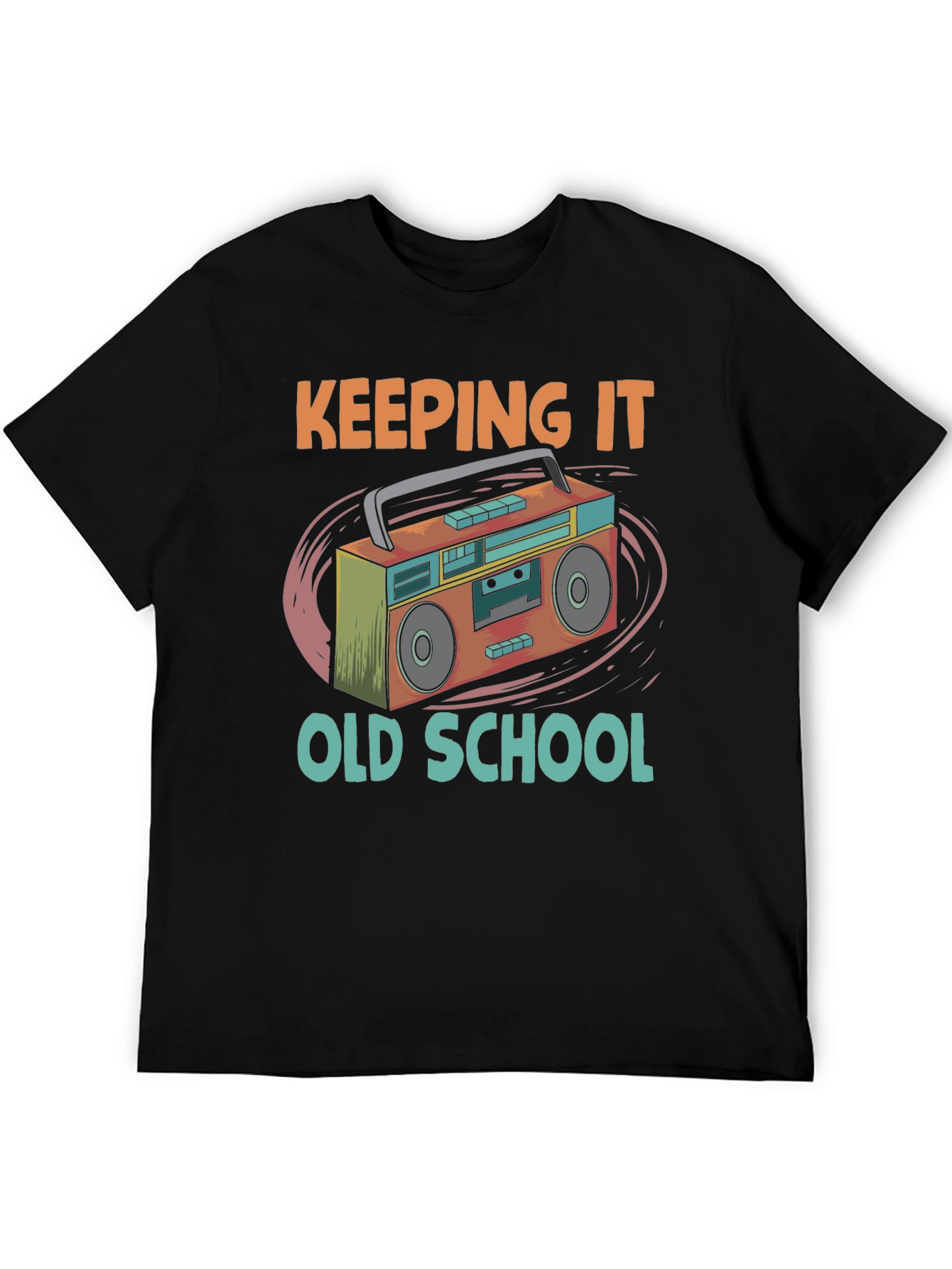 Retro Boombox Graphic T-Shirt: Keeping It Old School Style