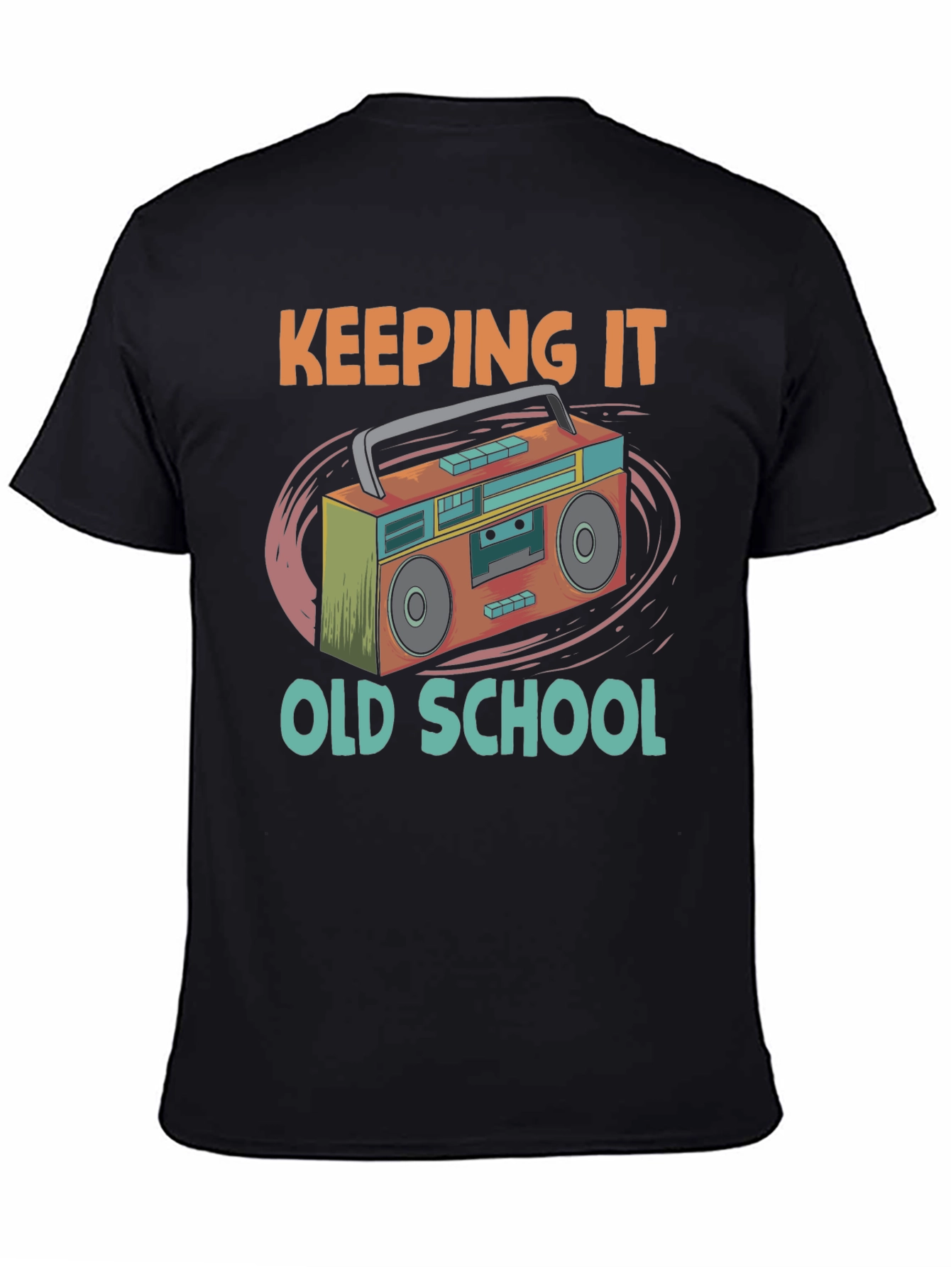 Retro Boombox Graphic T-Shirt: Keeping It Old School Style