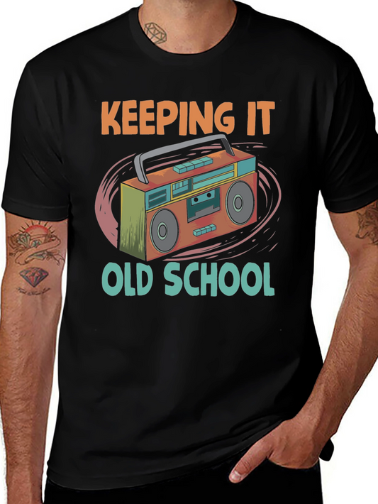 Retro Boombox Graphic T-Shirt: Keeping It Old School Style