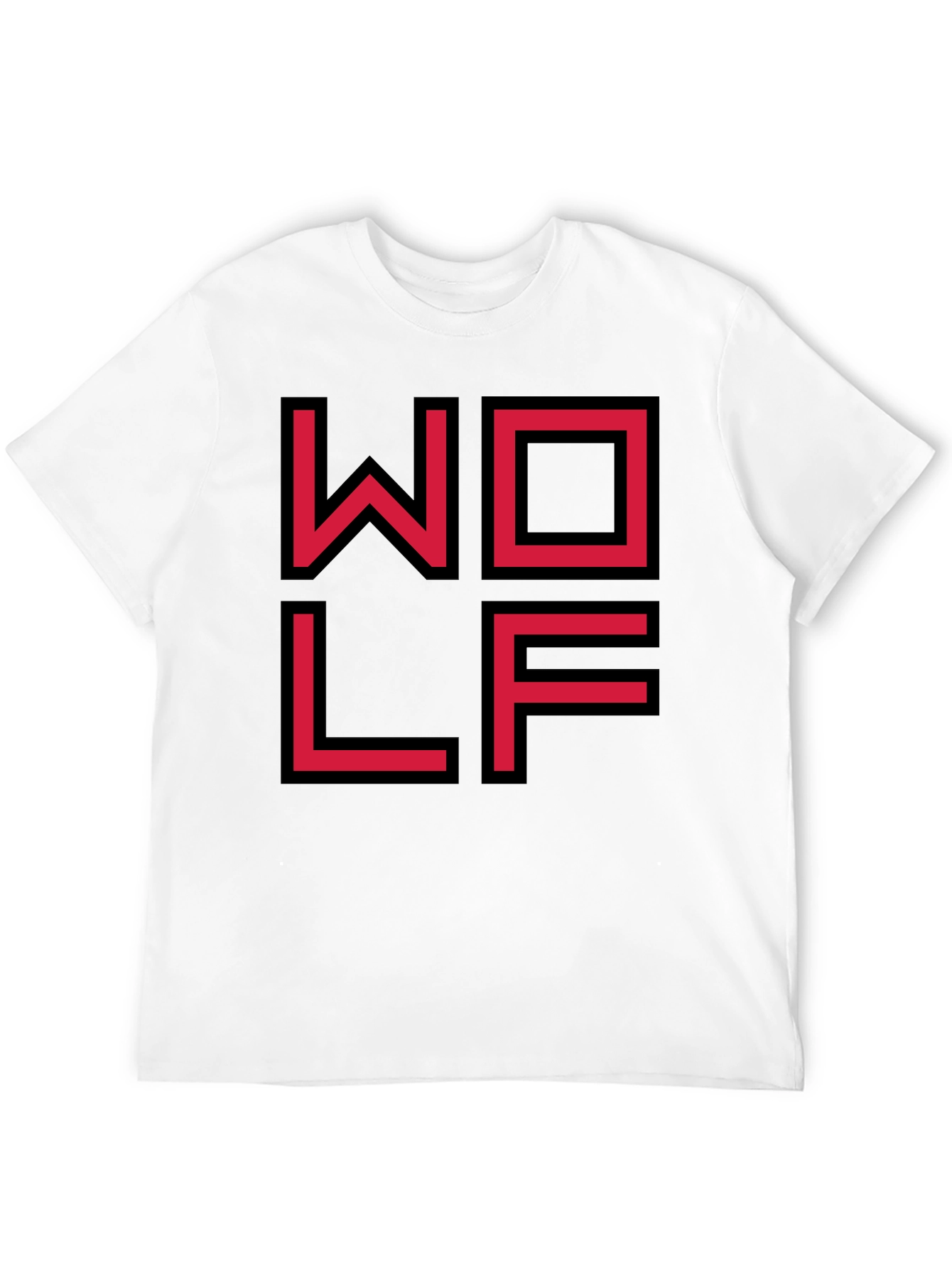 Geometric WOLF Graphic Tee - Modern Streetwear