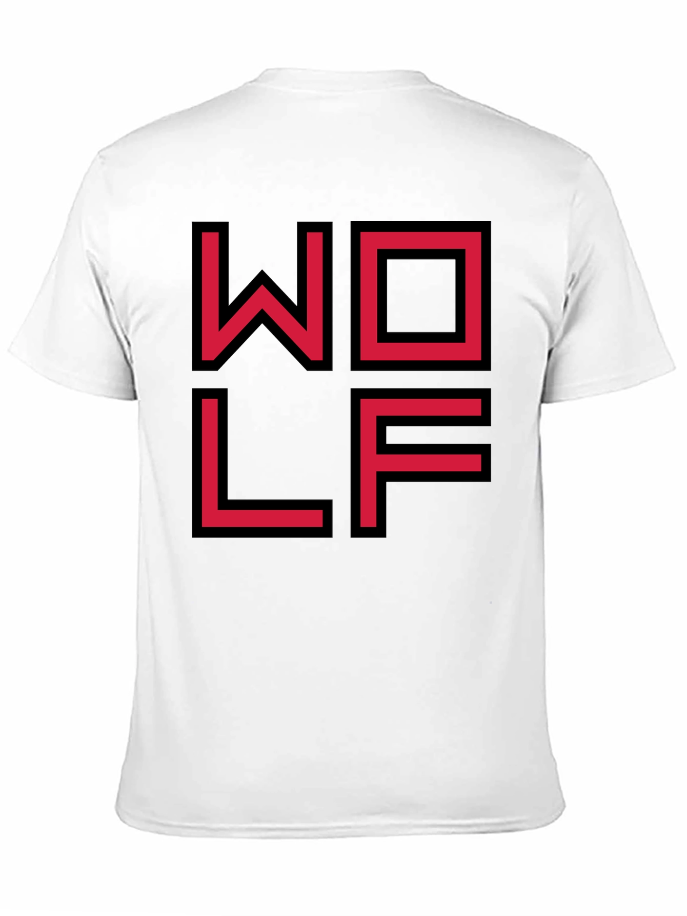 Geometric WOLF Graphic Tee - Modern Streetwear