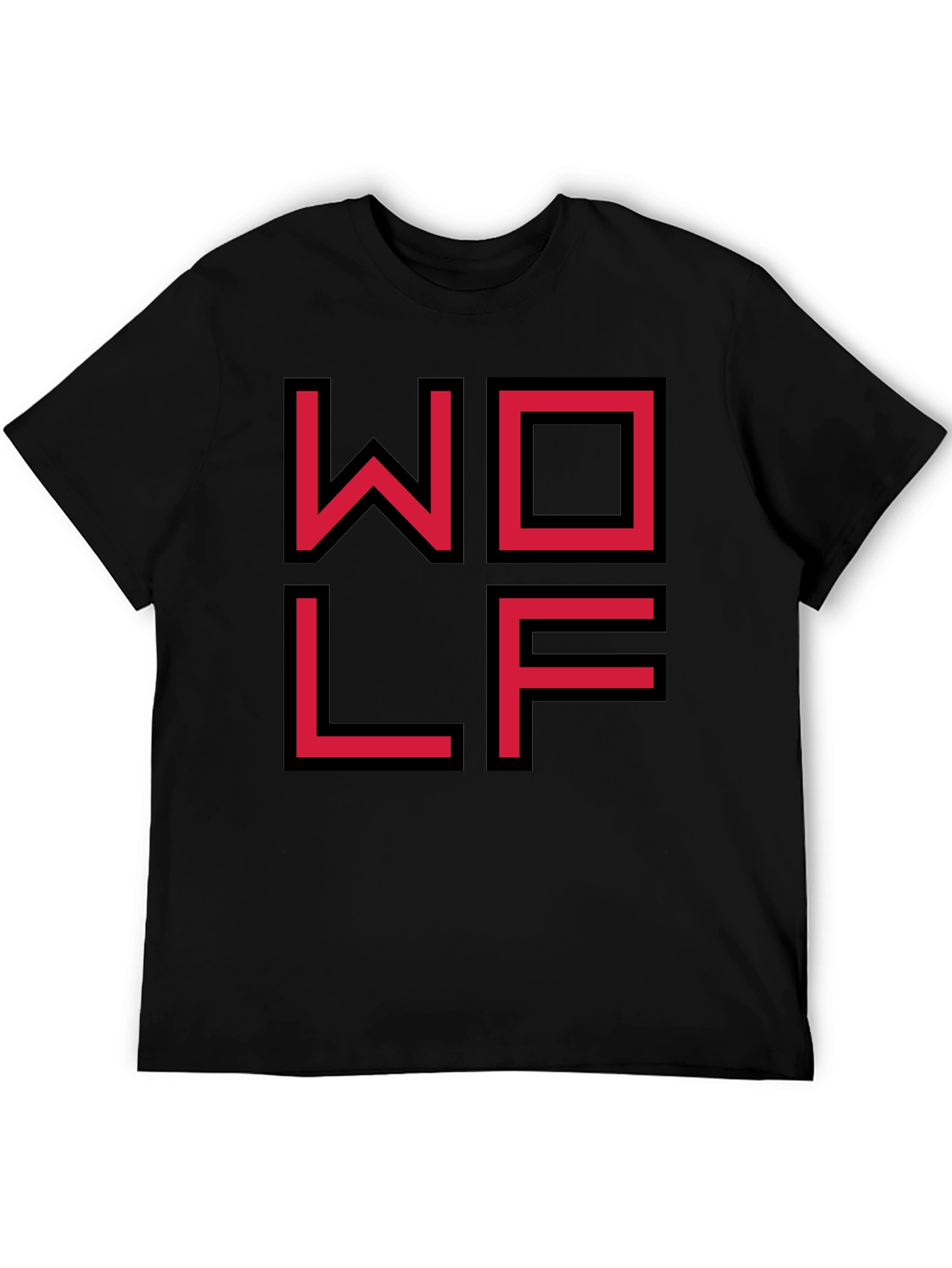 Geometric WOLF Graphic Tee - Modern Streetwear