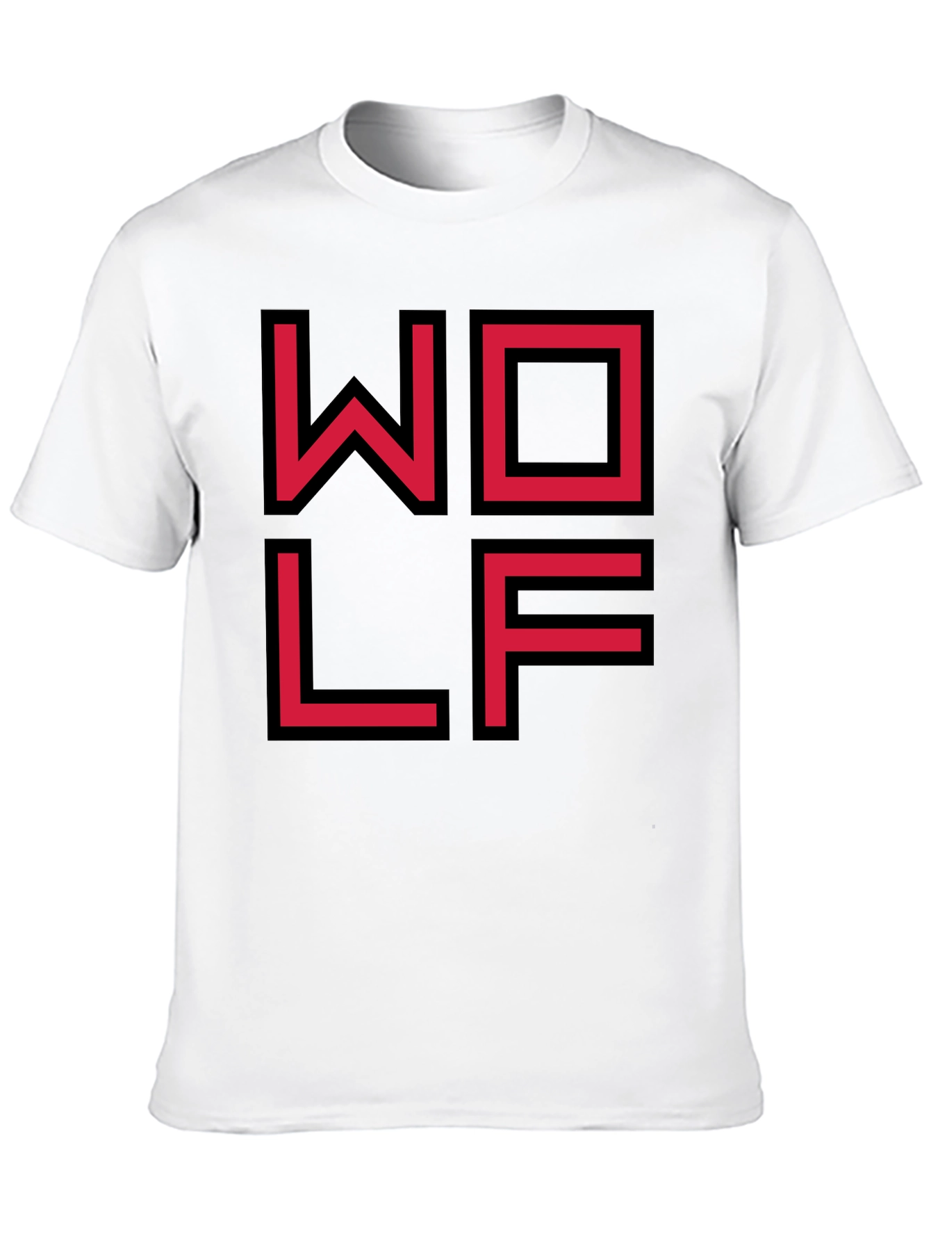 Geometric WOLF Graphic Tee - Modern Streetwear