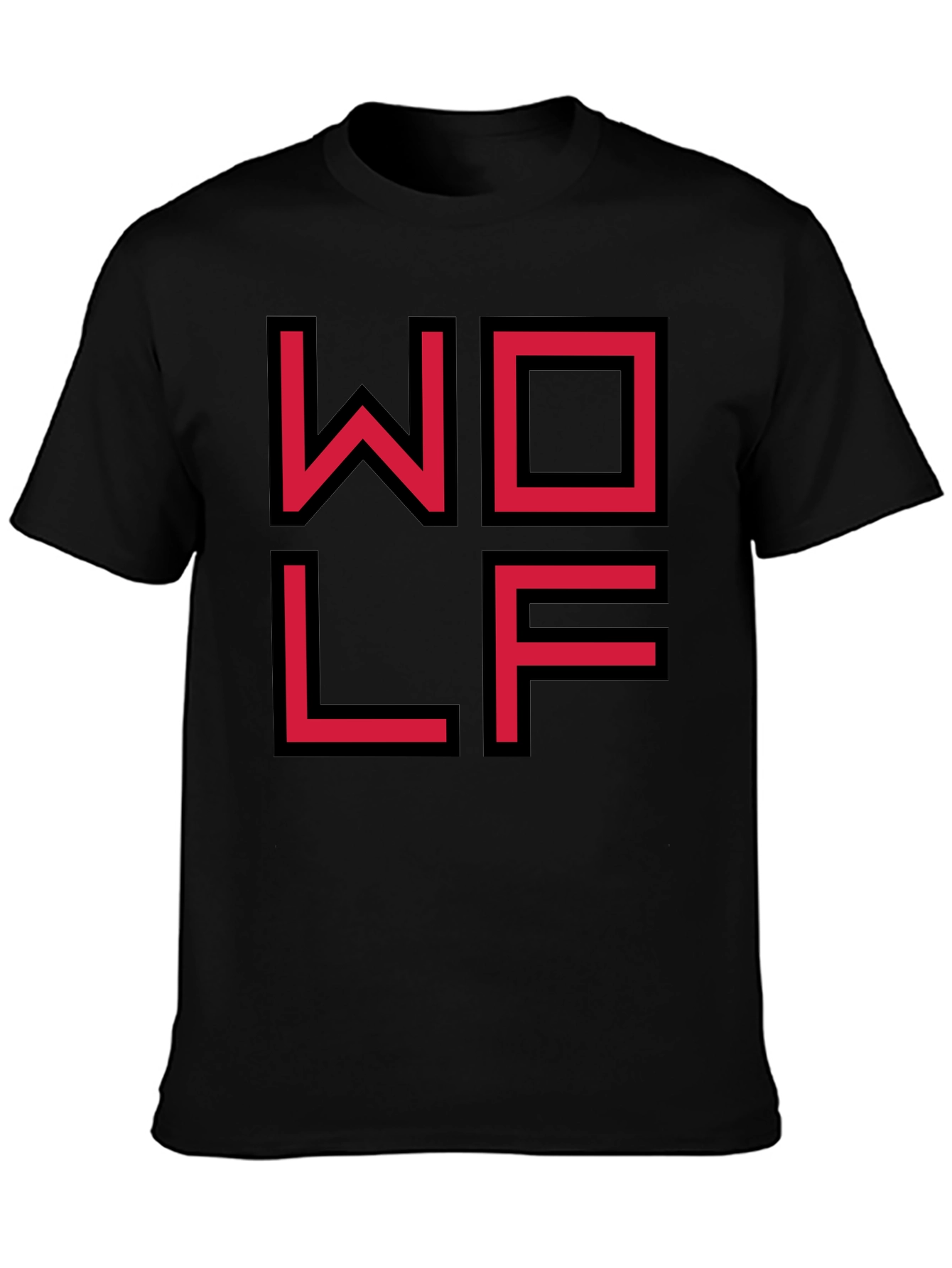 Geometric WOLF Graphic Tee - Modern Streetwear