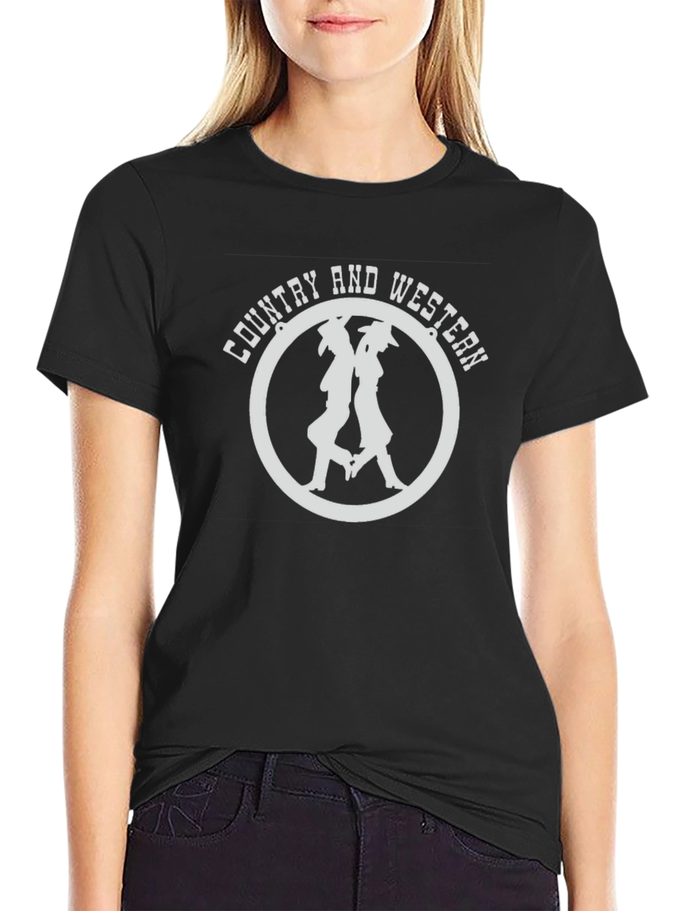 Country and Western T-Shirt Black