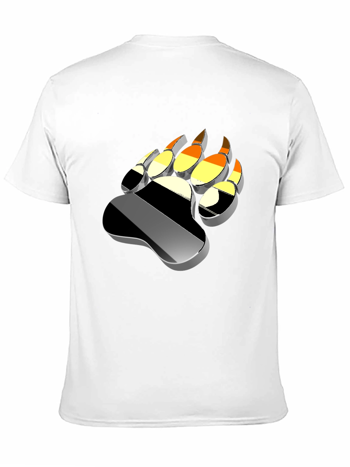 Bear Pride Paw Print Graphic Tee - Black