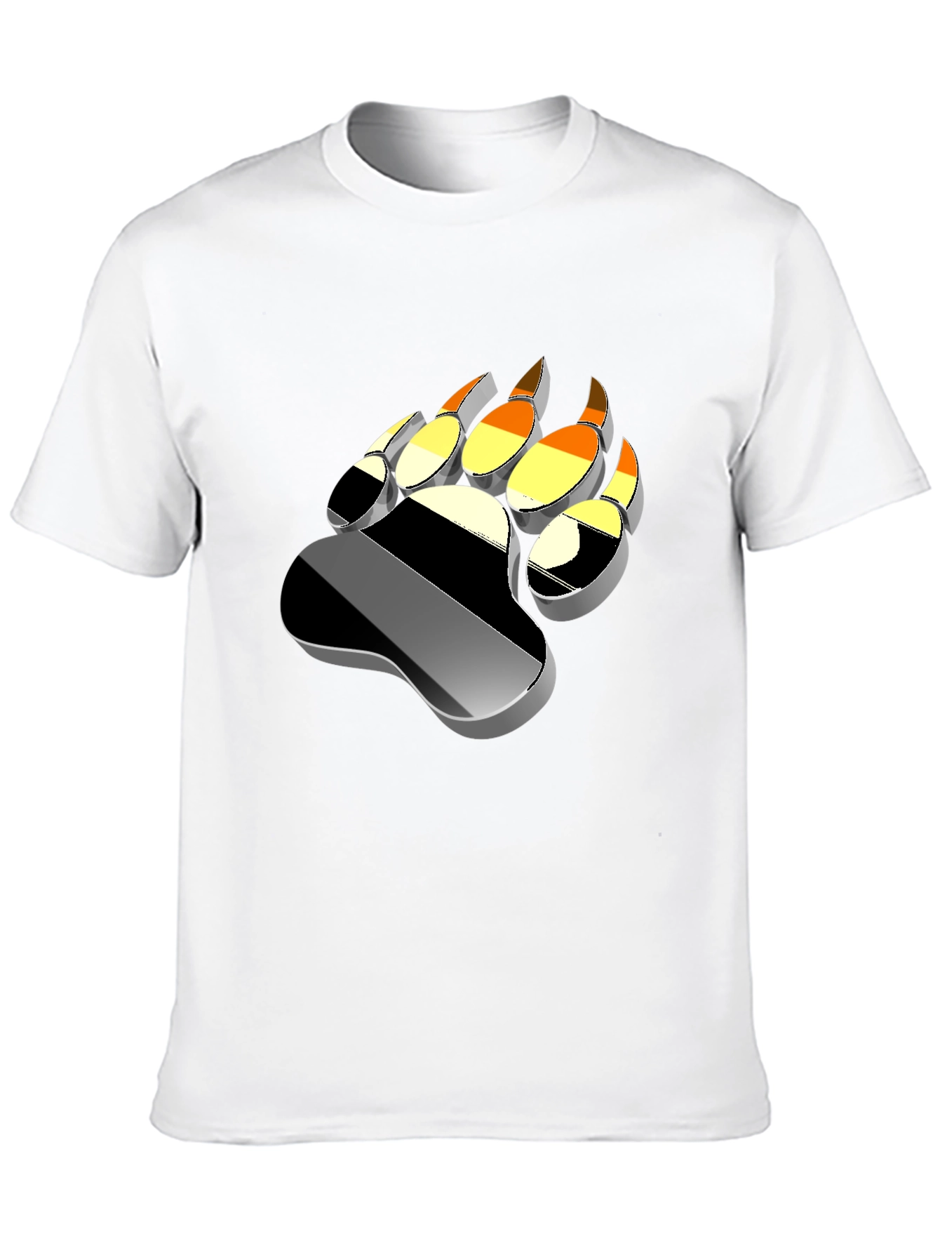 Bear Pride Paw Print Graphic Tee - Black