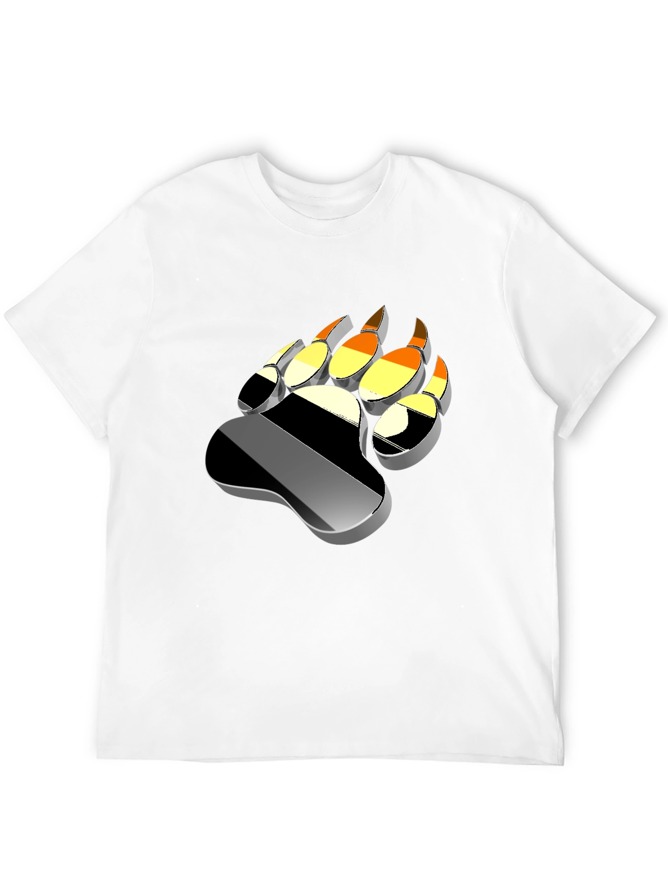 Bear Pride Paw Print Graphic Tee - Black