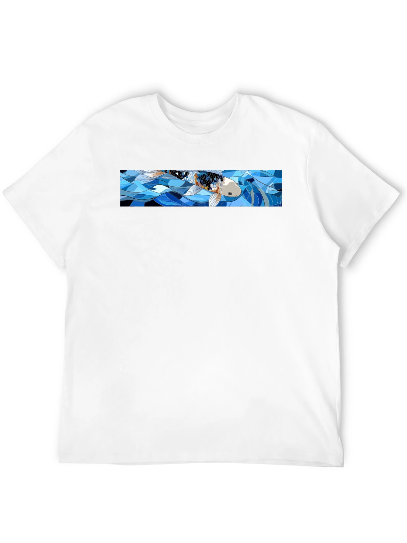 Koi Fish Graphic T-Shirt - Black Cotton Tee