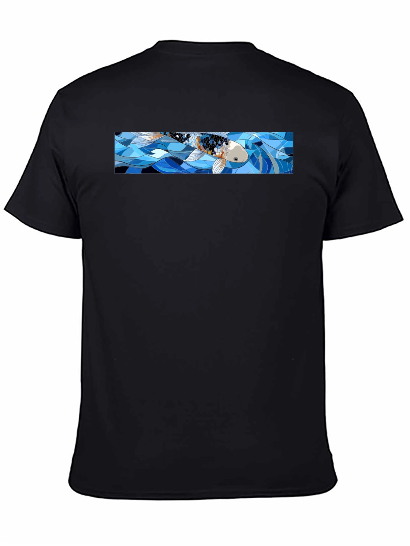 Koi Fish Graphic T-Shirt - Black Cotton Tee