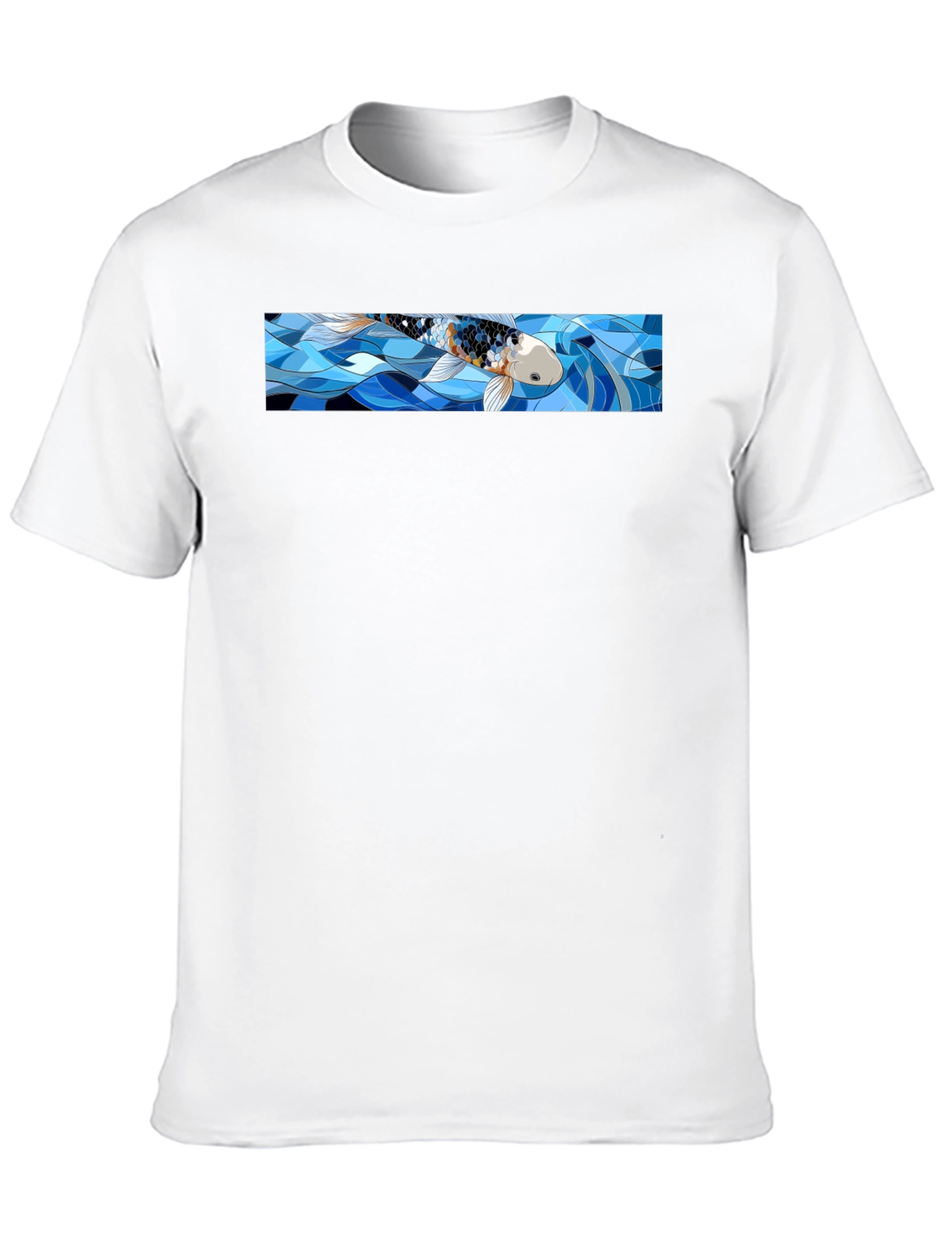 Koi Fish Graphic T-Shirt - Black Cotton Tee