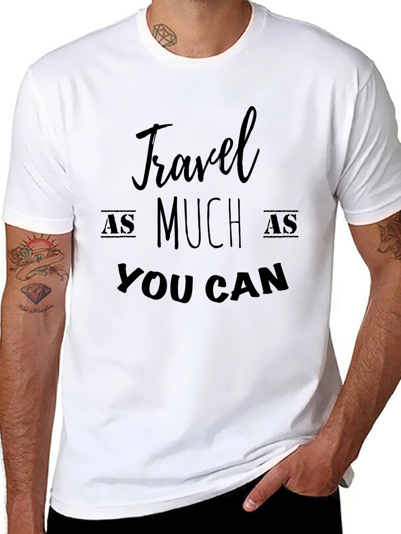 Travel As Much As You Can - Black T-Shirt
