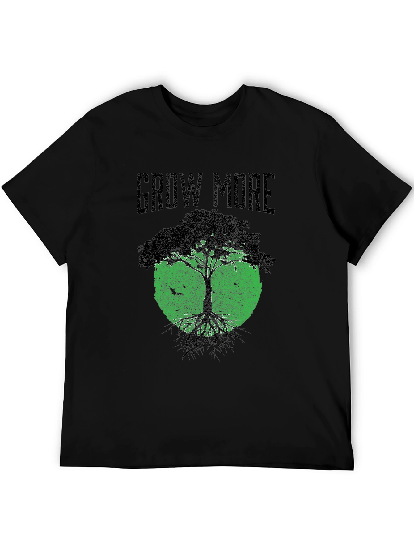 Grow More Tree Graphic T-Shirt - Black
