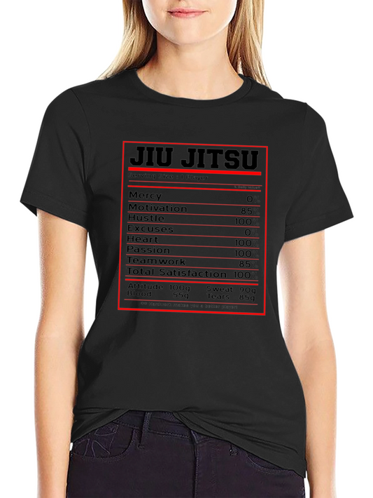 Jiu Jitsu Nutritional Facts Graphic T-Shirt