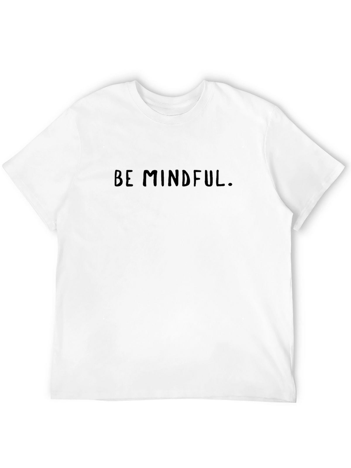 Be Mindful. Graphic Tee - Black Crew Neck T-Shirt