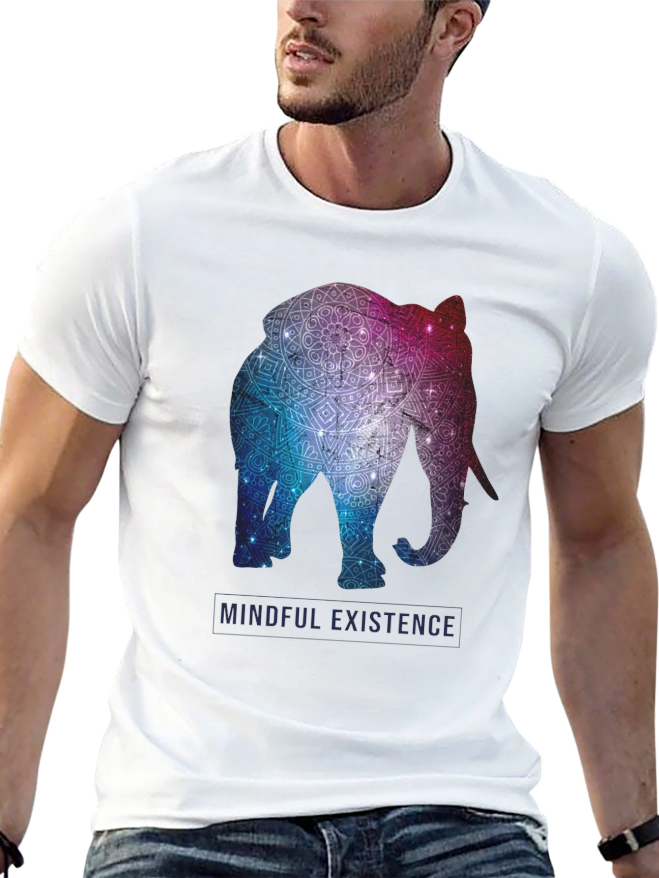 Mindful Existence Elephant Graphic T-Shirt