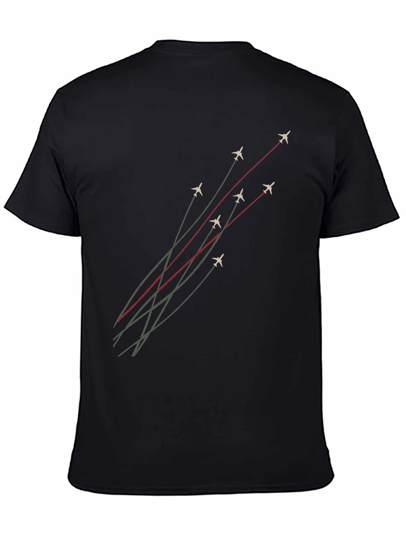 Jet Formation Graphic Tee - Black Cotton T-Shirt