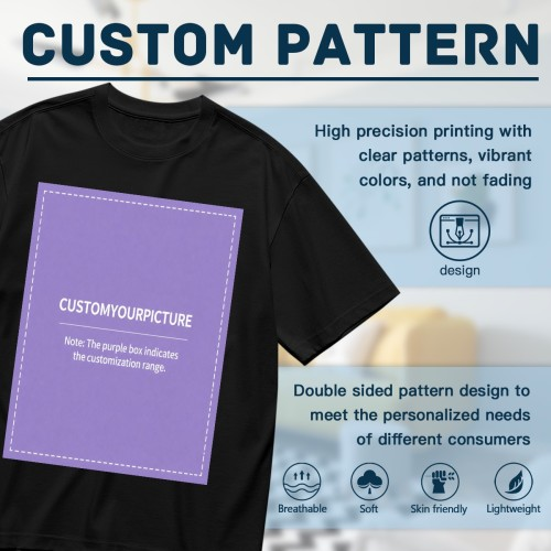 Custom Double‑Sided Printed Short Sleeve T‑Shirt | Personalized Front & Back Tee, Single Unit