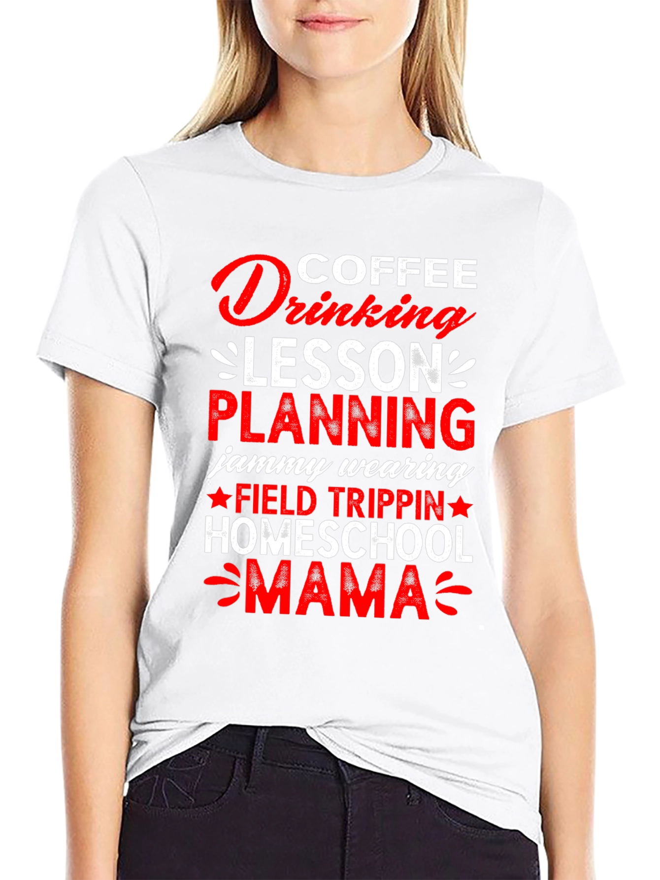 Coffee Drinking Homeschool Mama T-Shirt