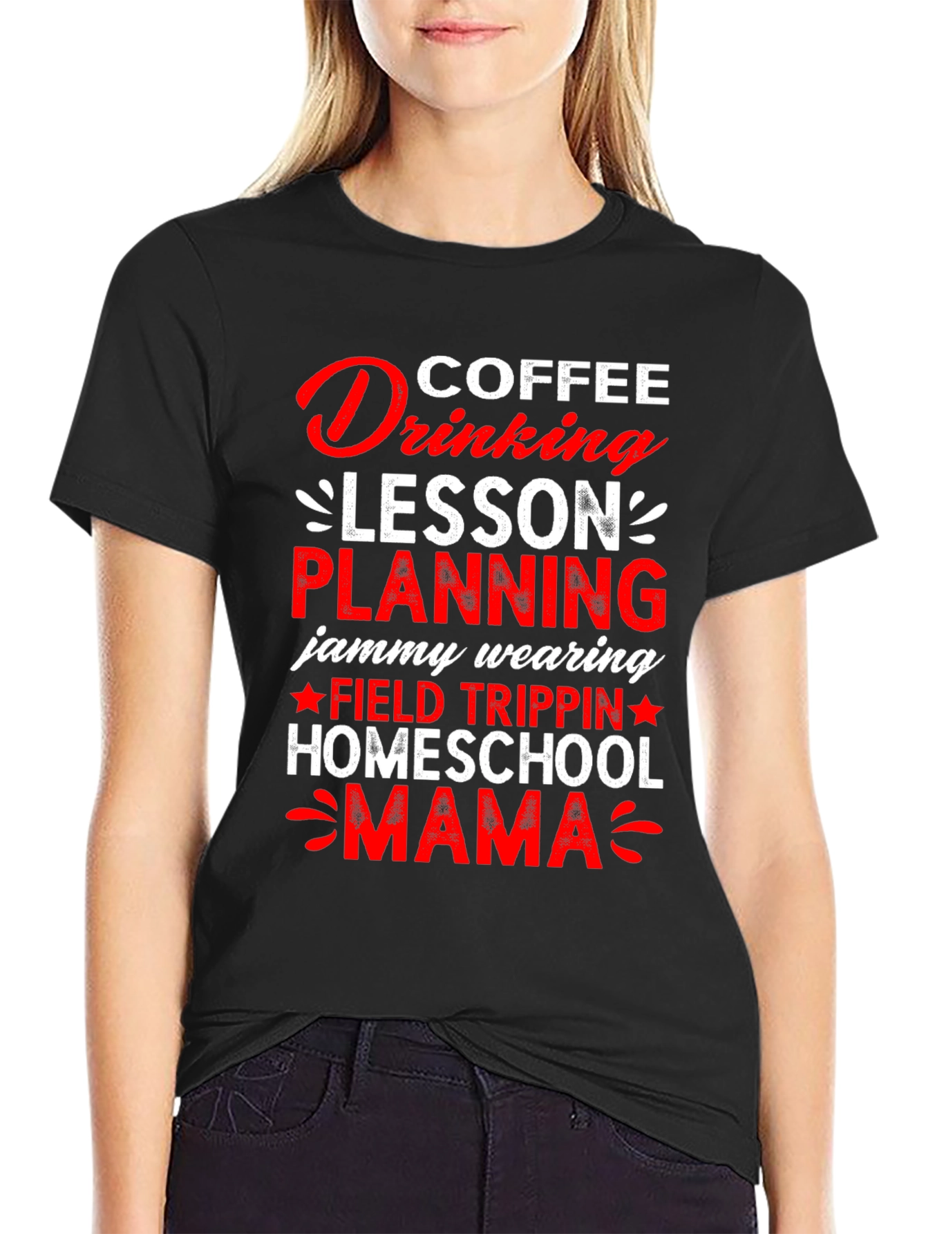 Coffee Drinking Homeschool Mama T-Shirt