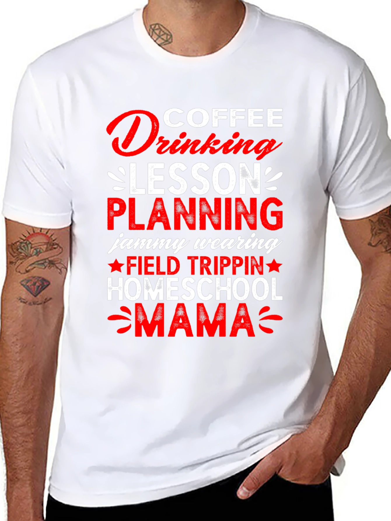 Coffee Drinking Homeschool Mama T-Shirt