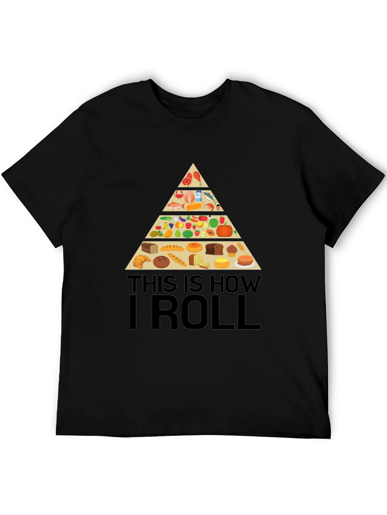 Food Pyramid T-Shirt - Funny Diet Tee