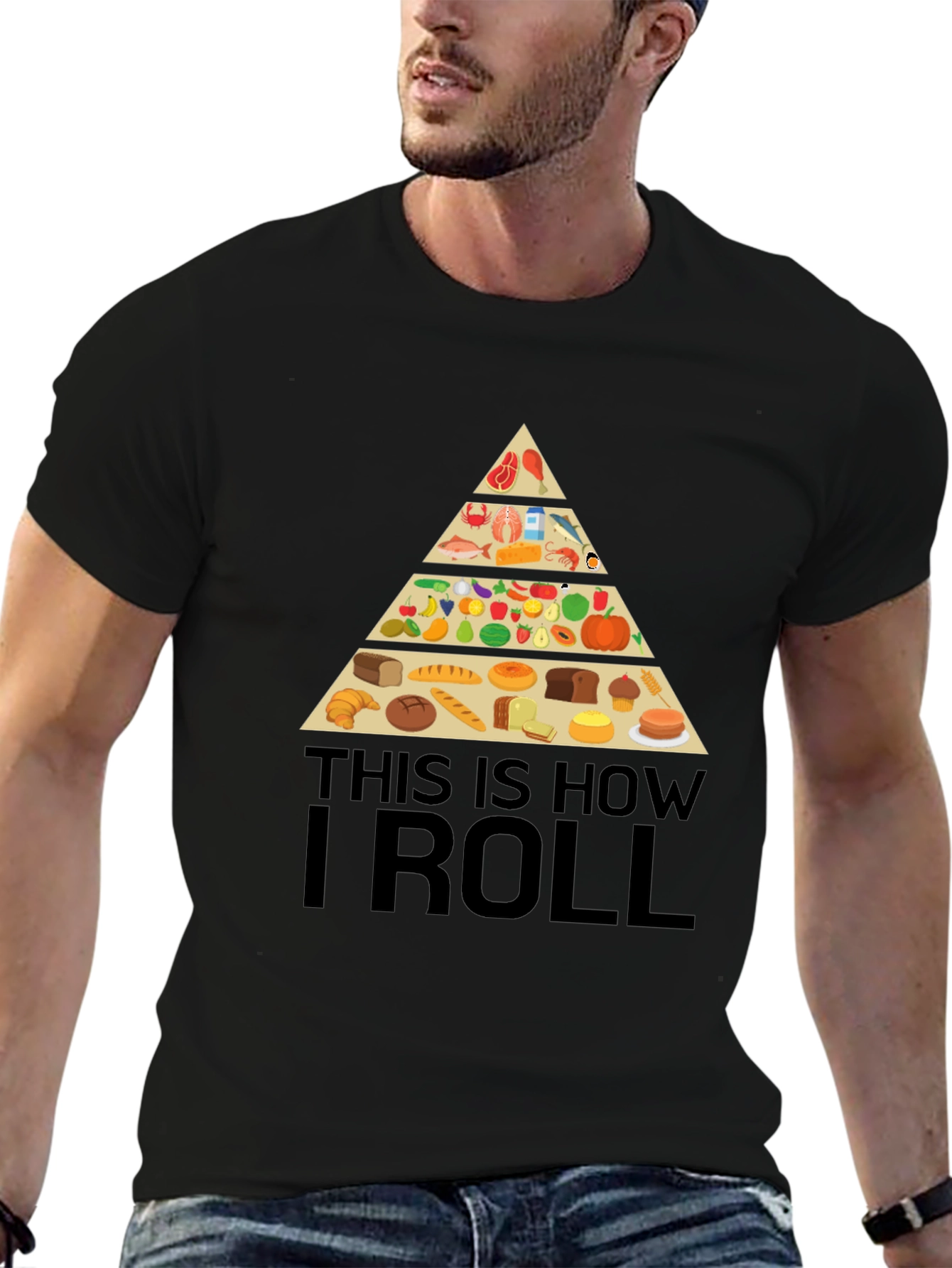Food Pyramid T-Shirt - Funny Diet Tee