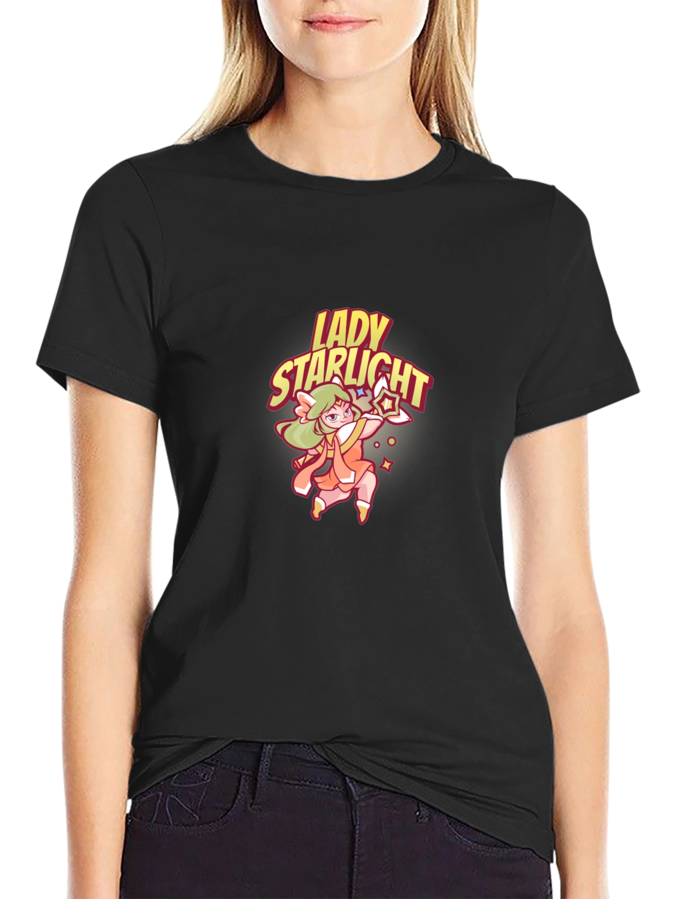 Lady Starlight Graphic Tee - Black Unisex T-Shirt