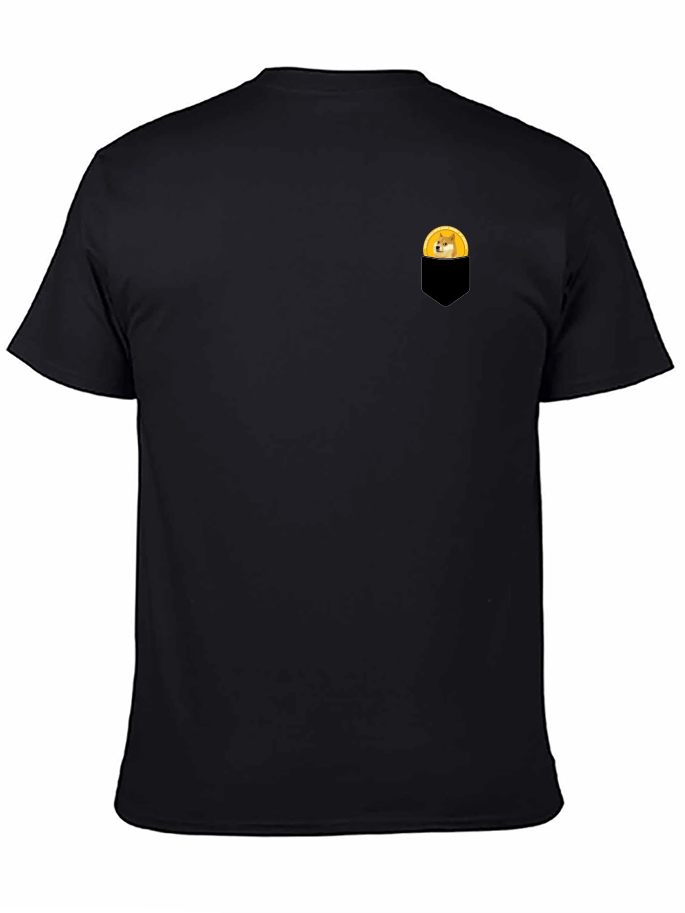Doge in Pocket T-Shirt - Black
