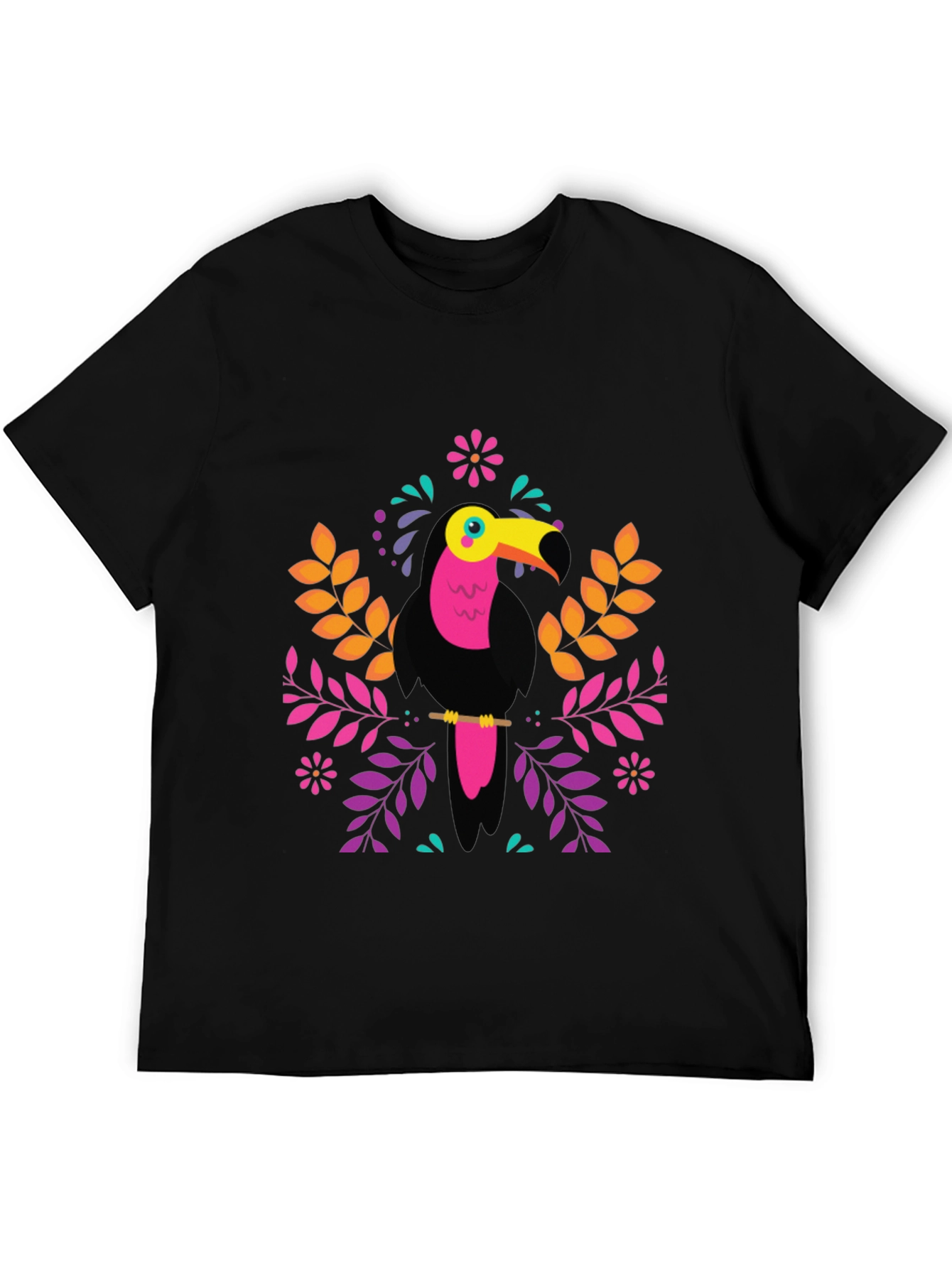 Tropical Toucan Graphic Tee - Vibrant Bird Design