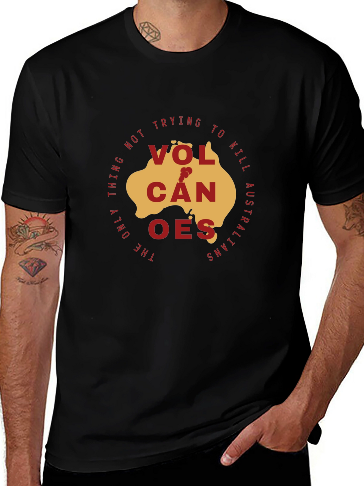 Volcanoes Australia Graphic T-Shirt
