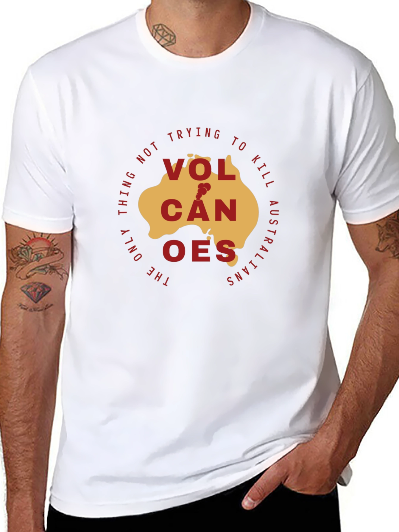 Volcanoes Australia Graphic T-Shirt