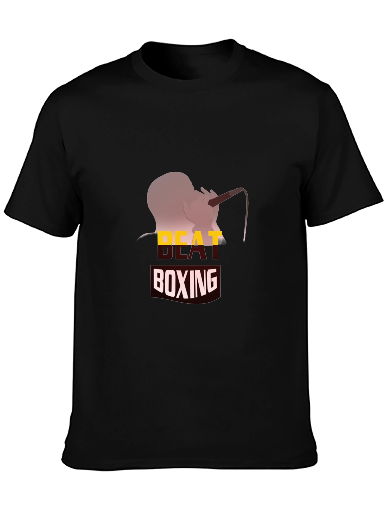 Beat Boxing Graphic Tee - Black Cotton T-Shirt