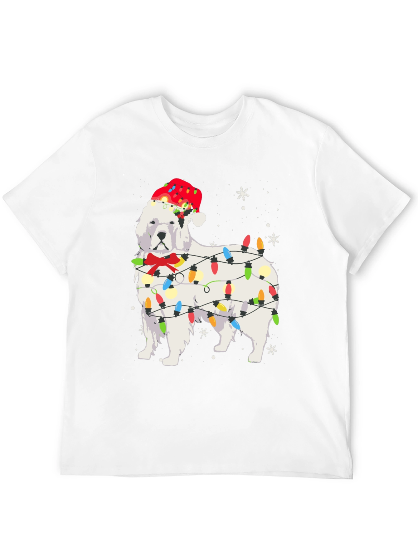 Festive Dog Christmas Lights T-Shirt