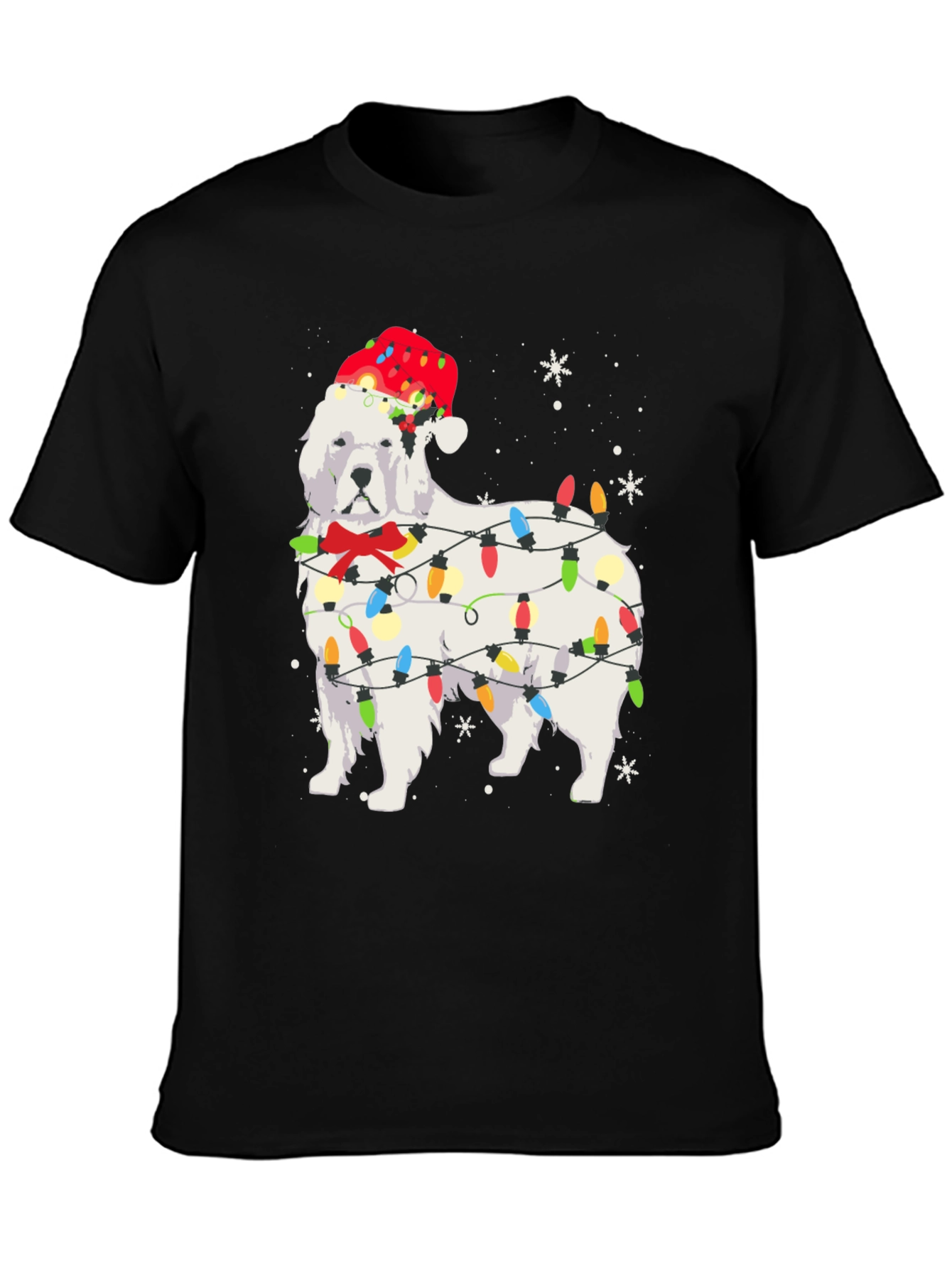 Festive Dog Christmas Lights T-Shirt