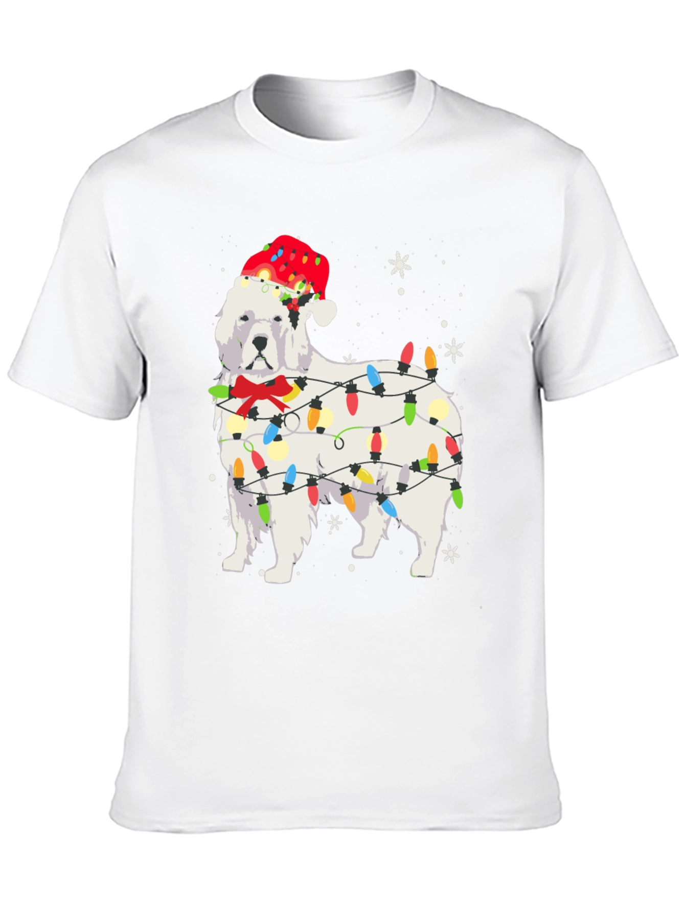 Festive Dog Christmas Lights T-Shirt