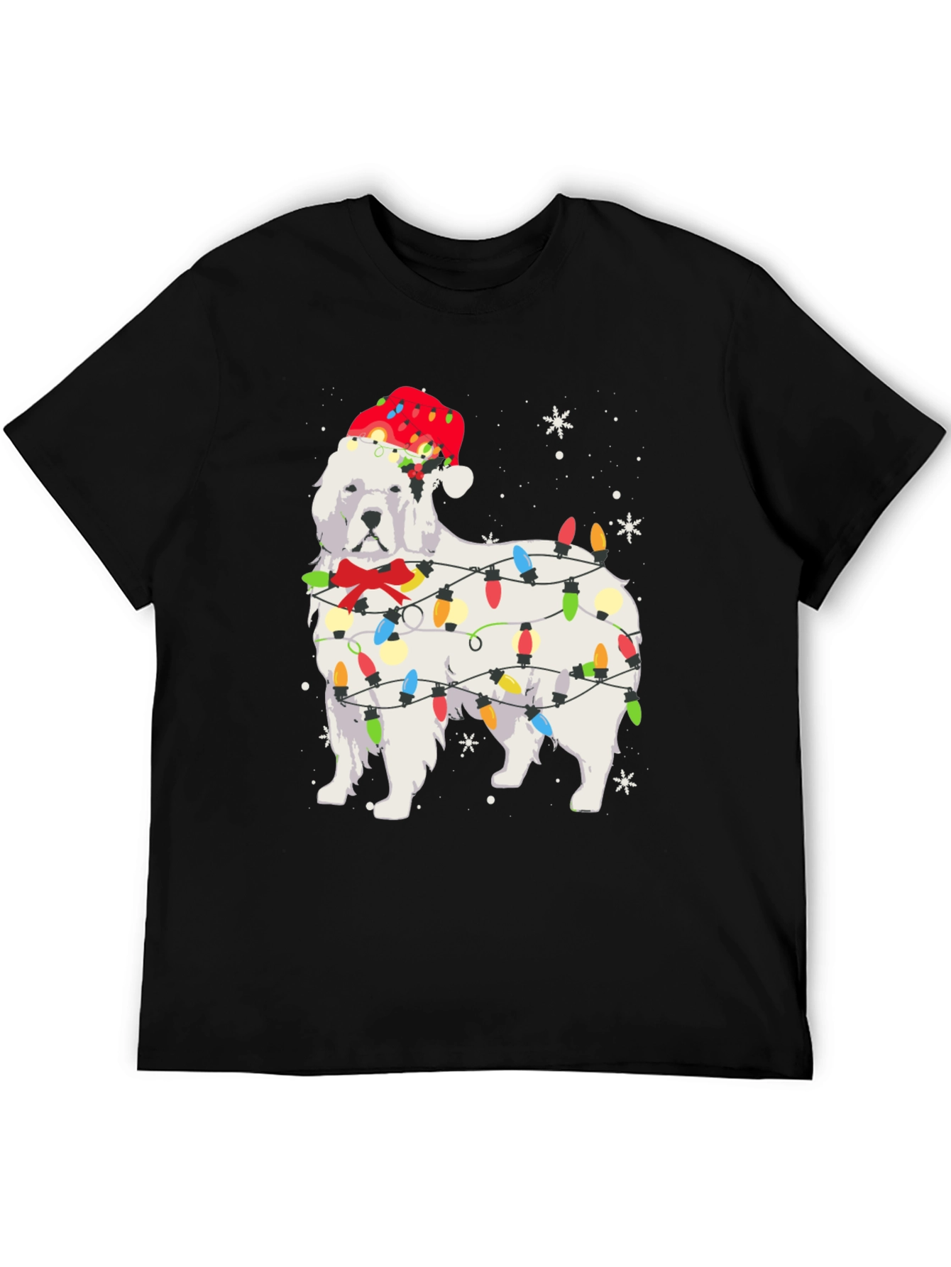 Festive Dog Christmas Lights T-Shirt