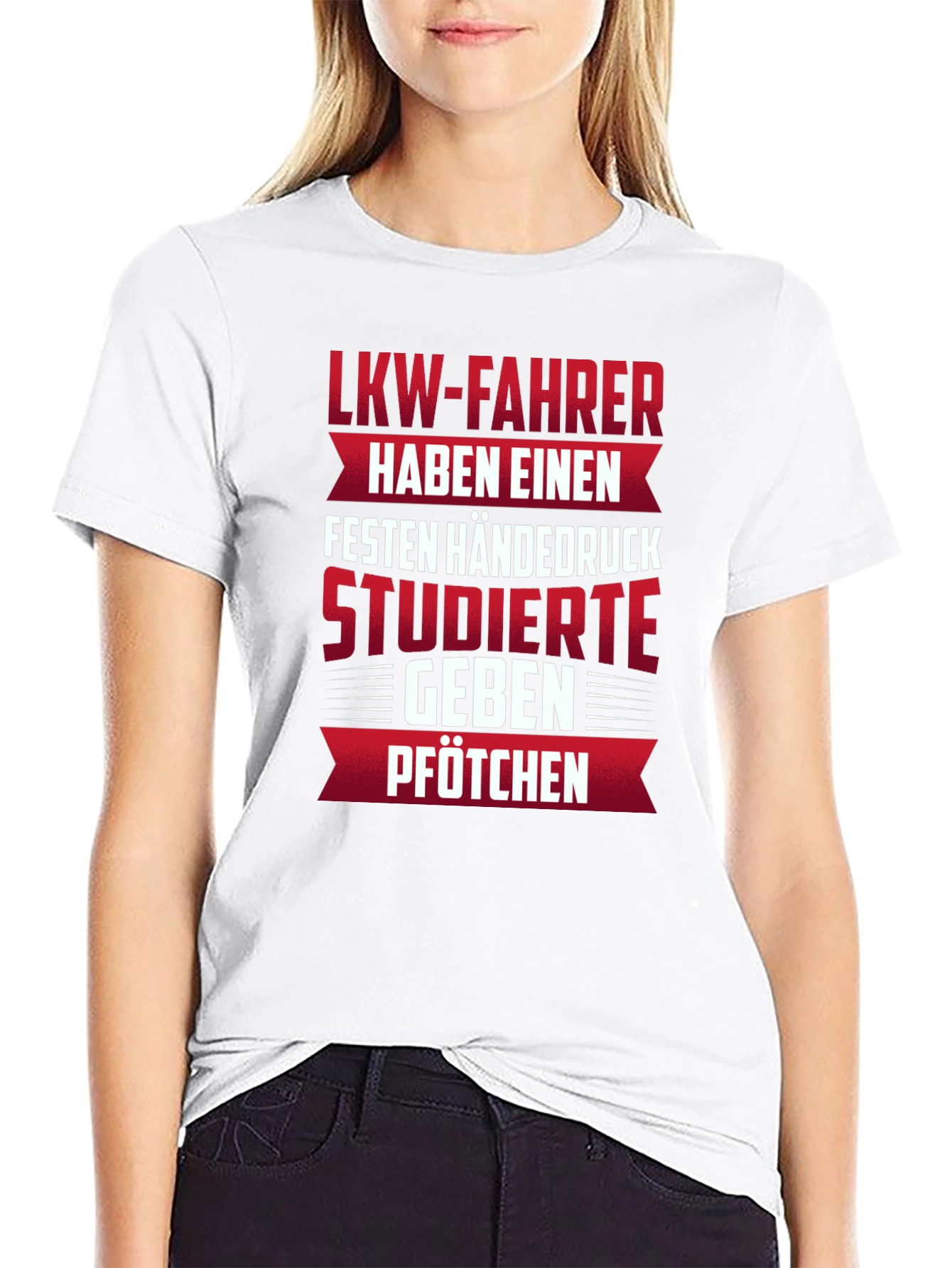 LKW-Fahrer Truck Driver Printed Black T-Shirt