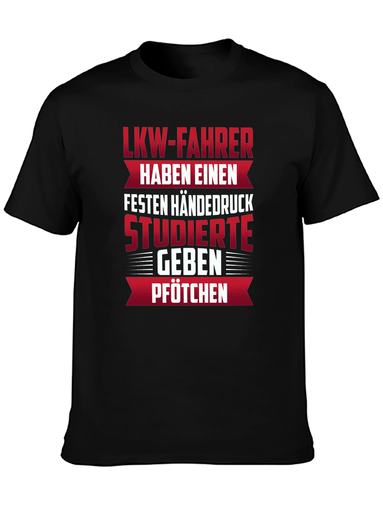 LKW-Fahrer Truck Driver Printed Black T-Shirt
