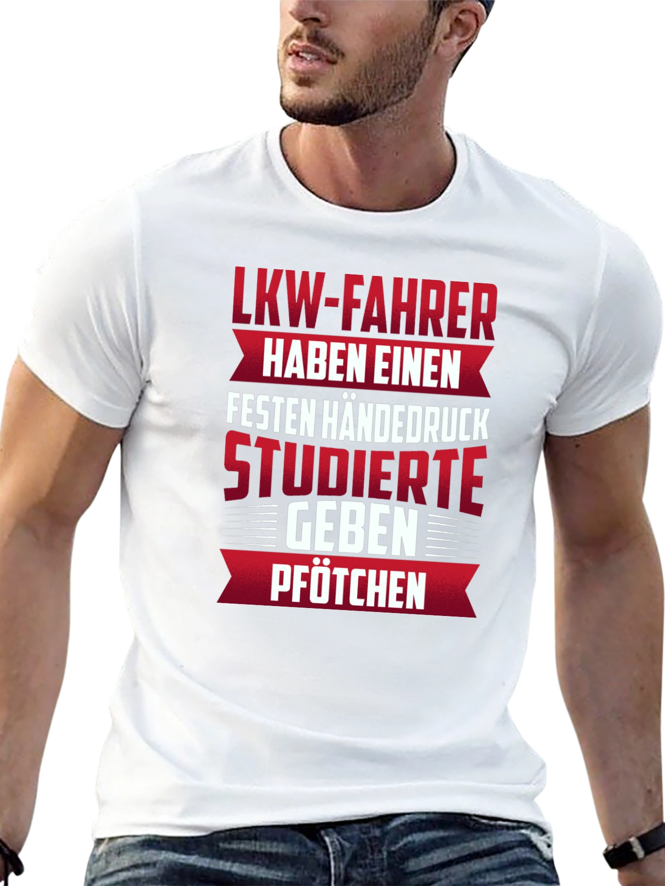 LKW-Fahrer Truck Driver Printed Black T-Shirt