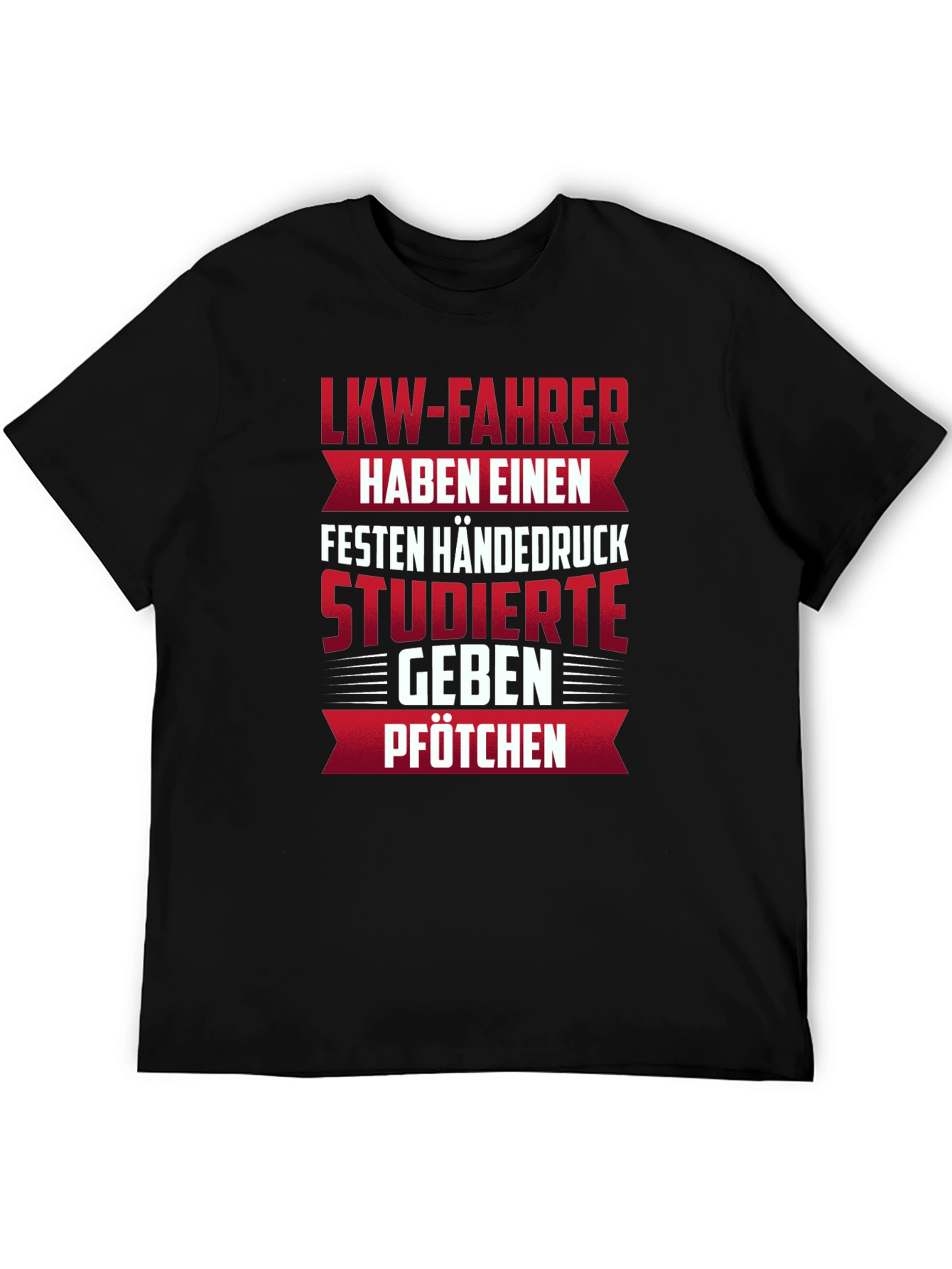 LKW-Fahrer Truck Driver Printed Black T-Shirt