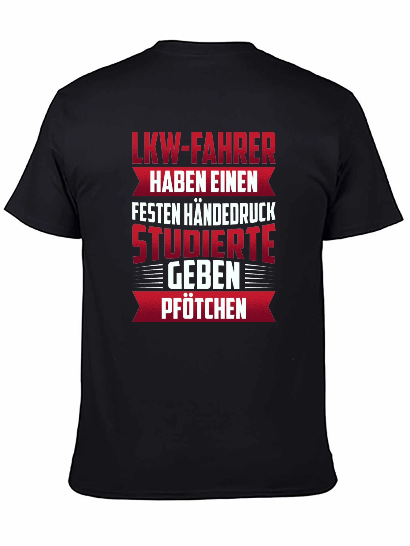 LKW-Fahrer Truck Driver Printed Black T-Shirt