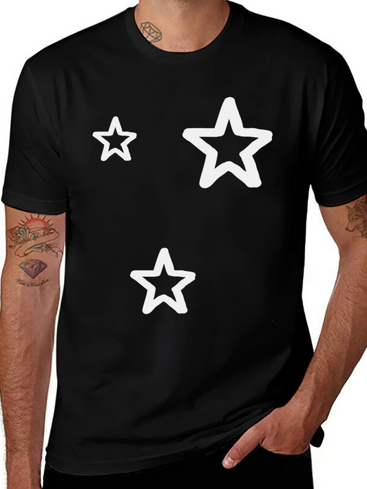 Star Outline Black T-Shirt - Stylish Graphic Tee