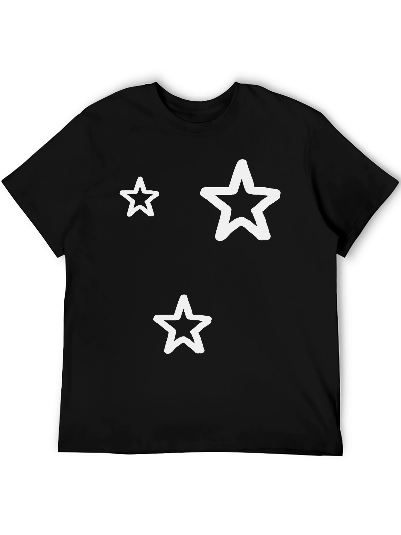 Star Outline Black T-Shirt - Stylish Graphic Tee