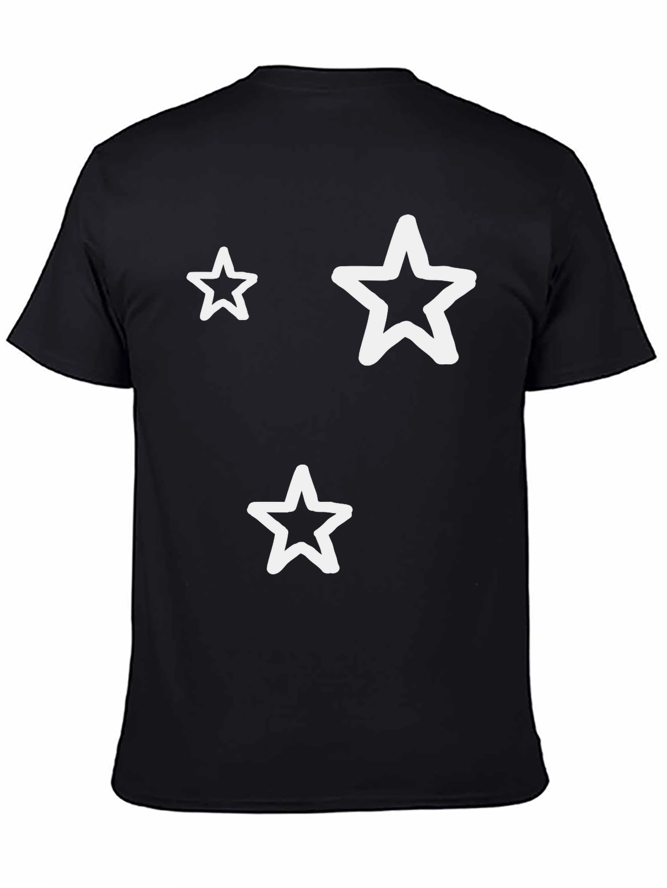 Star Outline Black T-Shirt - Stylish Graphic Tee